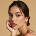 Chunky Square Earrings in Gold