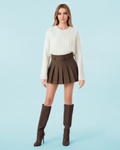 The Charlotte Round Neck 100% Cashmere Cable Knit Sweater