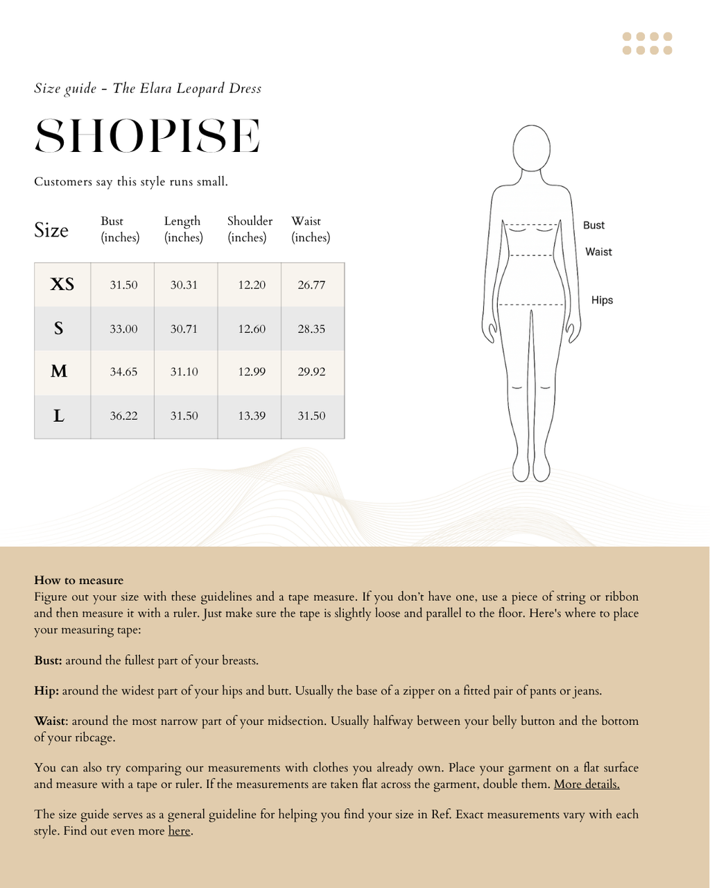 Size_Chart_The_Elara_Leopard_Dress