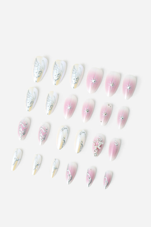 FAIRY WING - ALMOND PRESS-ON NAILS