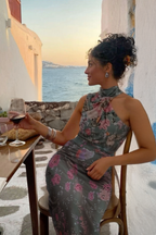 The Blair Floral Dress in Light Blue