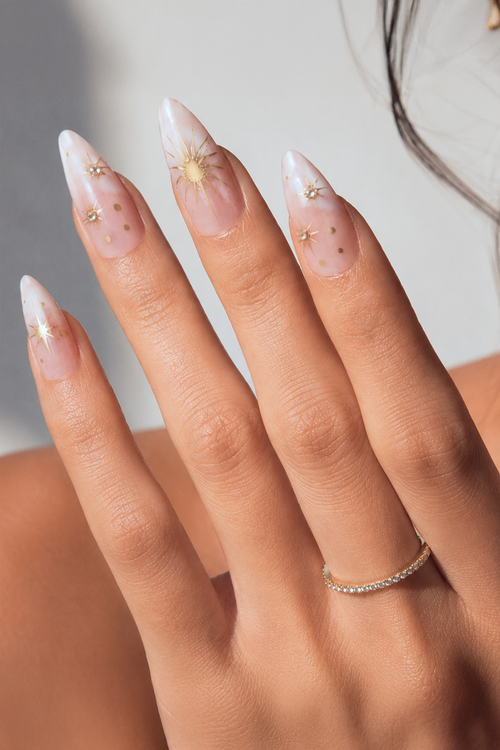 GOLDEN SUN - ALMOND PRESS-ON NAILS