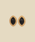 Vintage Inspired Onyx Marquis Earrings