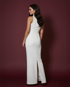Das Ines Neckholder-Maxikleid 