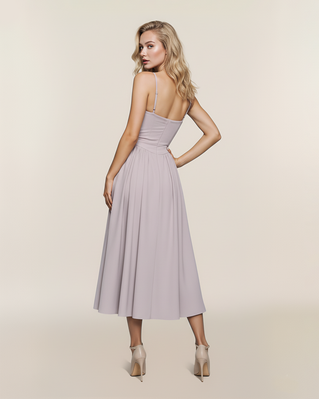 Mila Dress in Light Grey 2