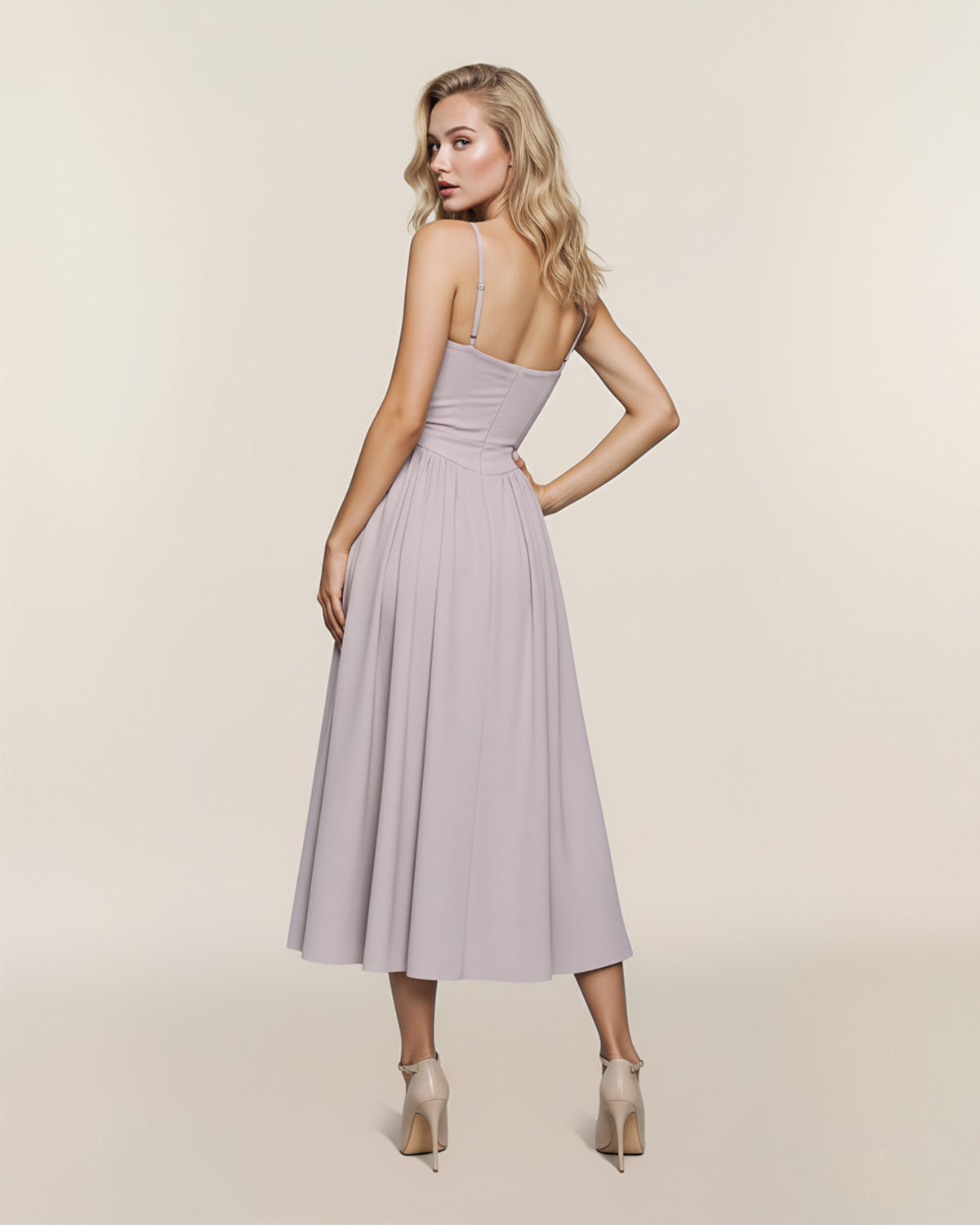 Mila Dress in Light Grey 2