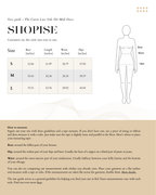 Size Chart The Carrie Lace Side Slit Midi Dress