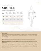 Size Chart The Paloma Dress in Black and White