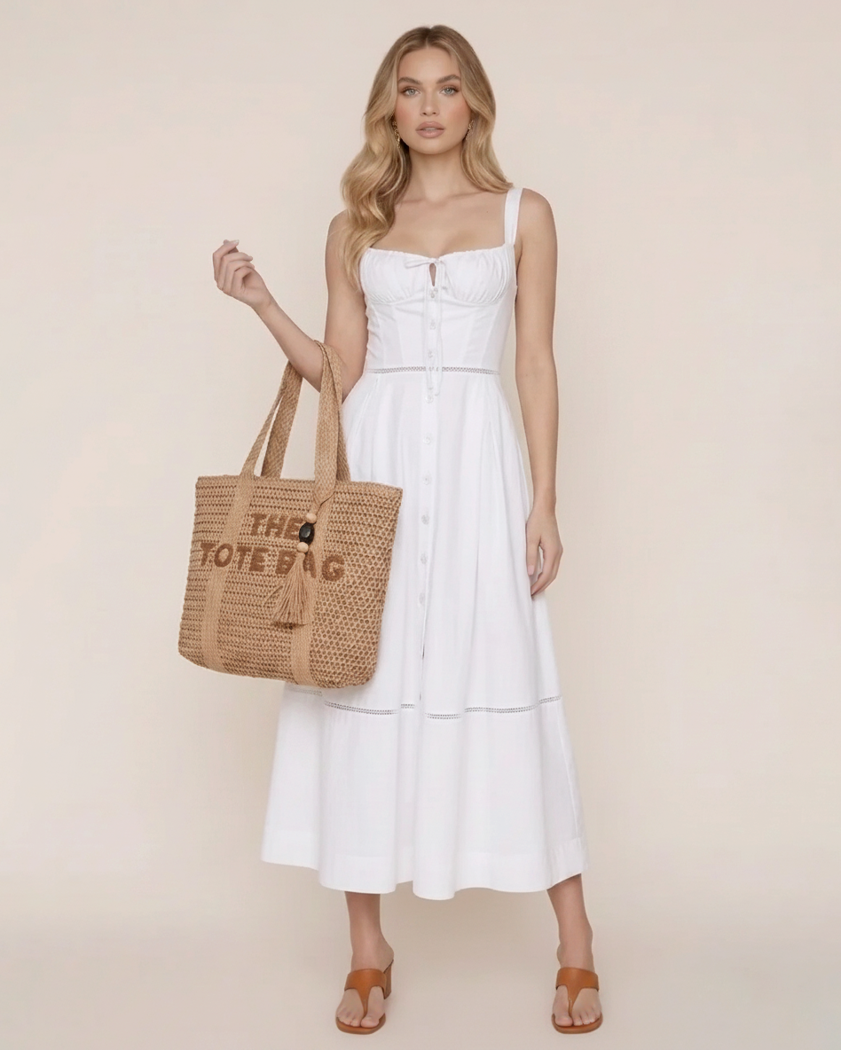 The Annette Woven Tote Bag