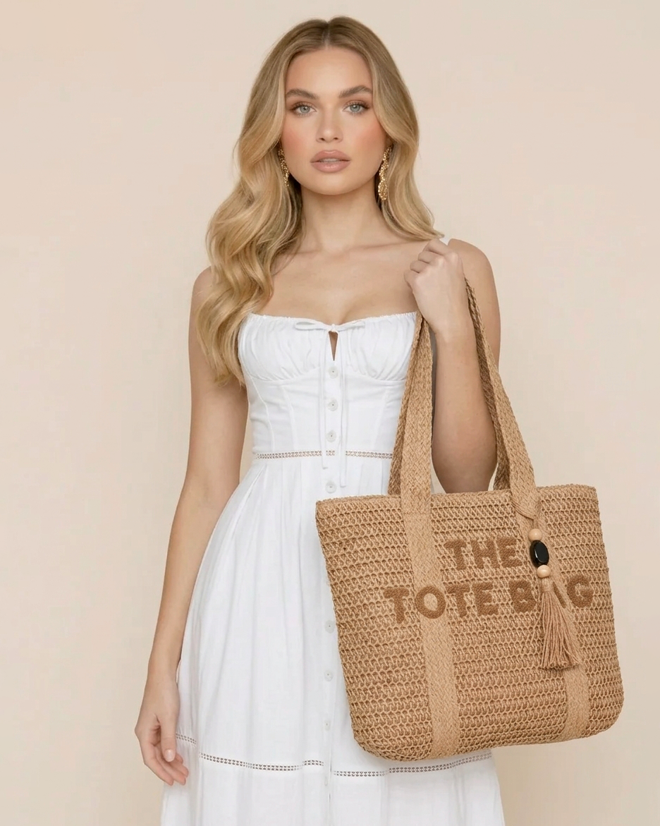 The Annette Woven Tote Bag
