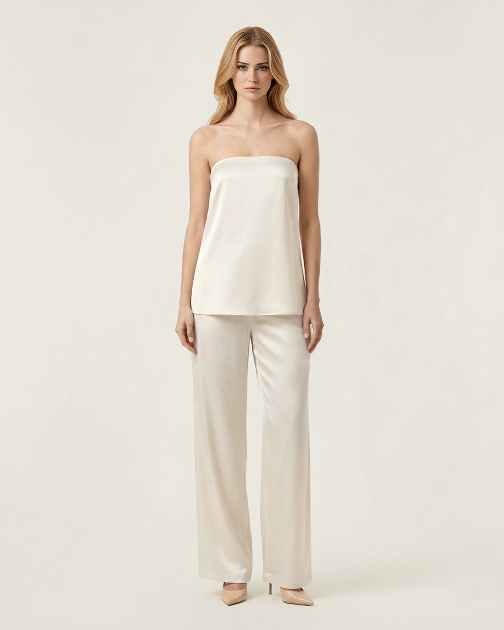 The Arlene Two-Piece Satin Set
