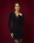 The Margaret Lace V-Neck Mini Dress