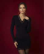 The Margaret Lace V-Neck Mini Dress