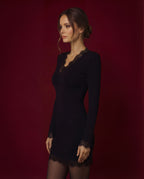 The Margaret Lace V-Neck Mini Dress