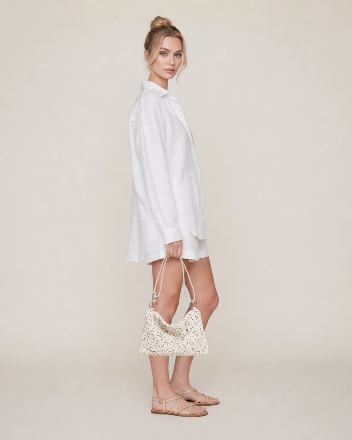 The Colette Linen Two-Piece Long Sleeve Set