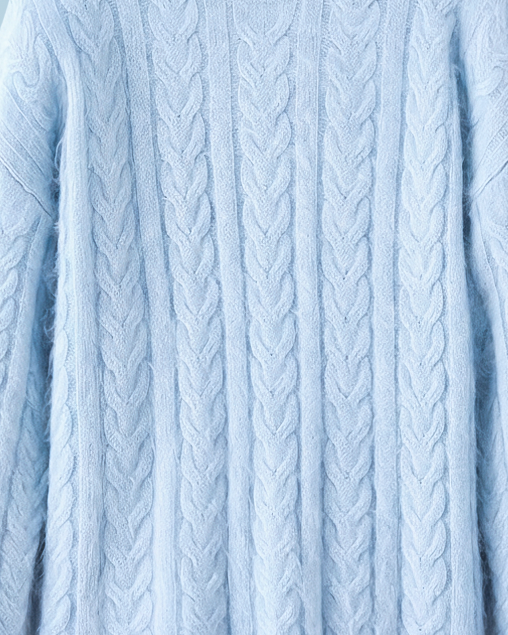 The Charlotte Round Neck 100% Cashmere Cable Knit Sweater