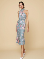The Blair Floral Dress in Light Blue