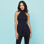 The Ines Polka Dot Halter Top