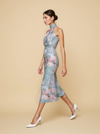 The Blair Floral Dress in Light Blue
