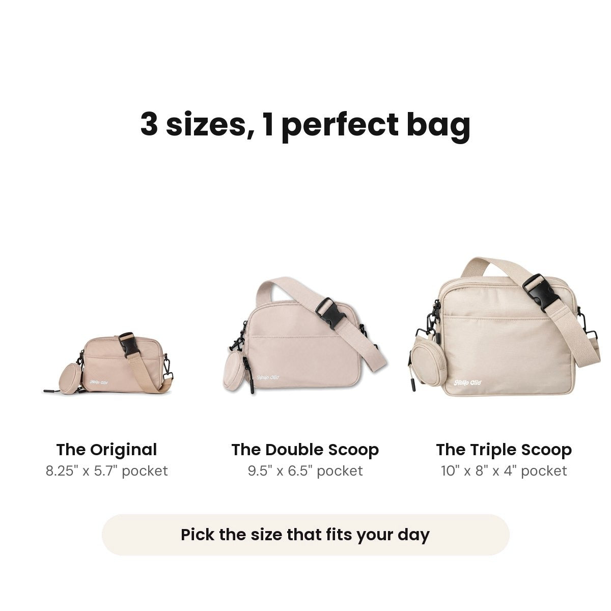 Double Scoop Kindle, Tablet, iPad Mini & Kobo Crossbody Belt Bag
