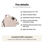 Double Scoop Kindle, Tablet, iPad Mini & Kobo Crossbody Belt Bag