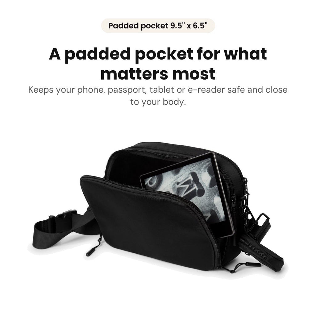 Double Scoop Kindle, Tablet, iPad Mini & Kobo Crossbody Belt Bag