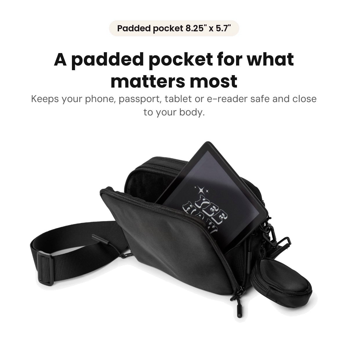 Original Clio Kindle & iPad Mini Crossbody Belt Bag